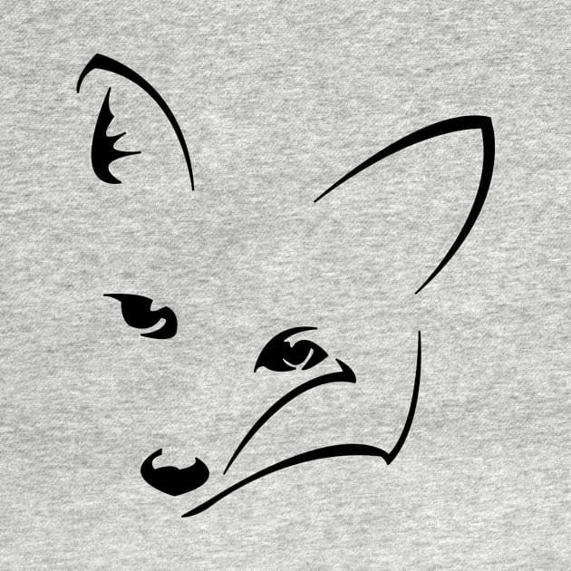 Friendly Fox Face by Qwerdenker Music Merch